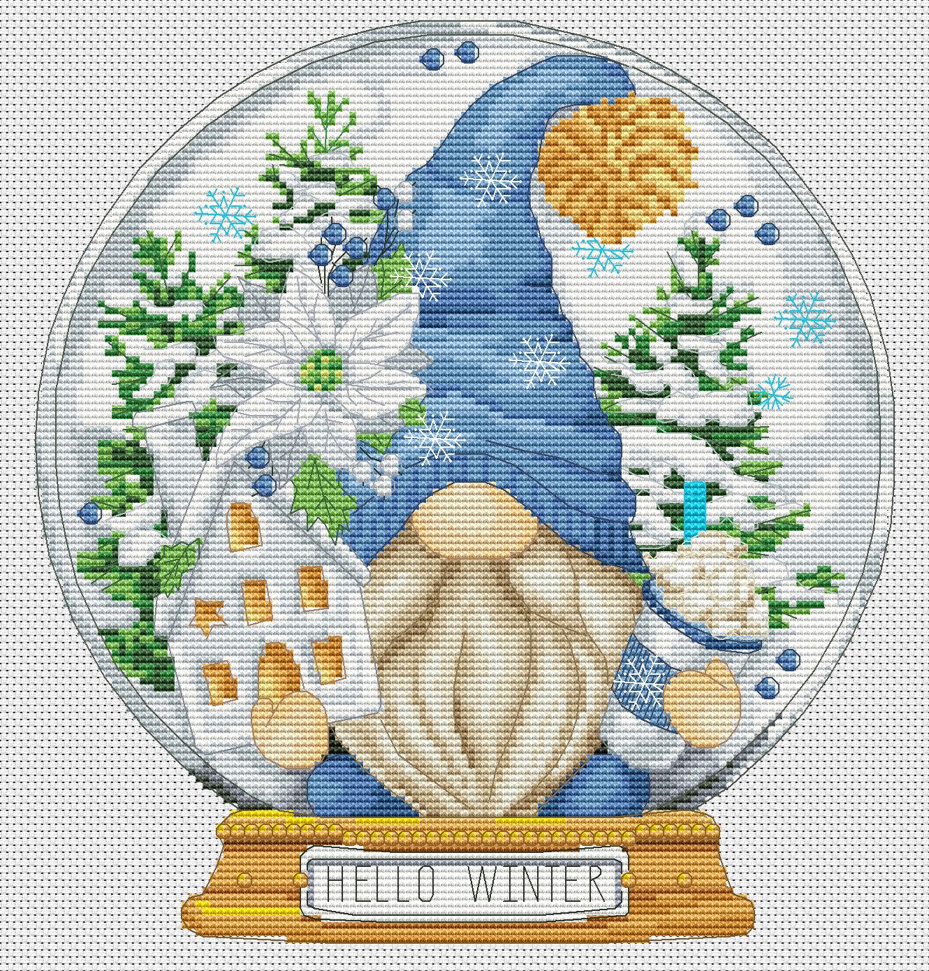 Hello Winter , Cross stitch pattern