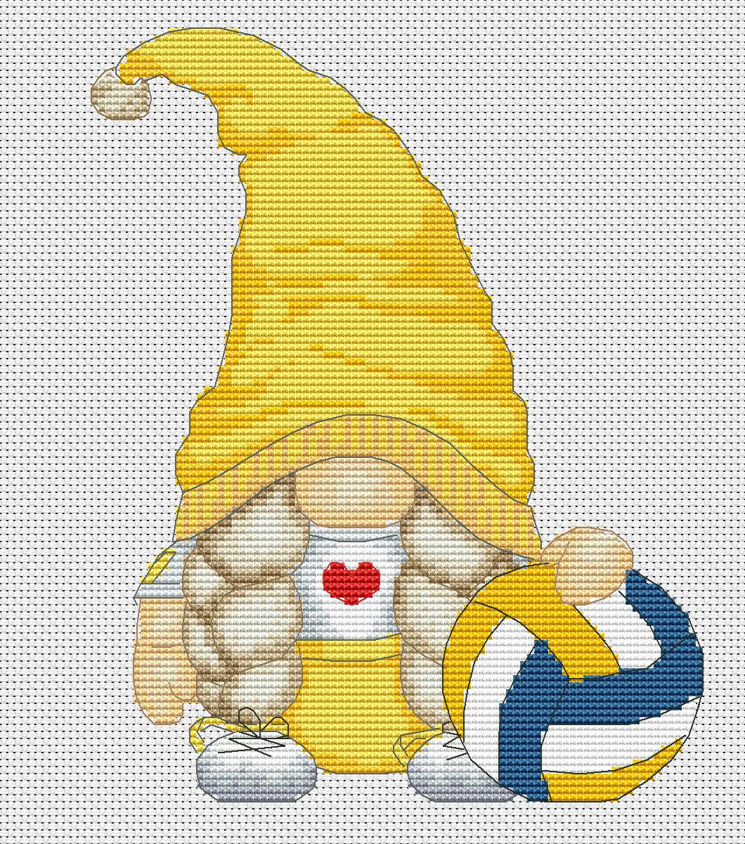 Cross stitch pattern Volleyball female