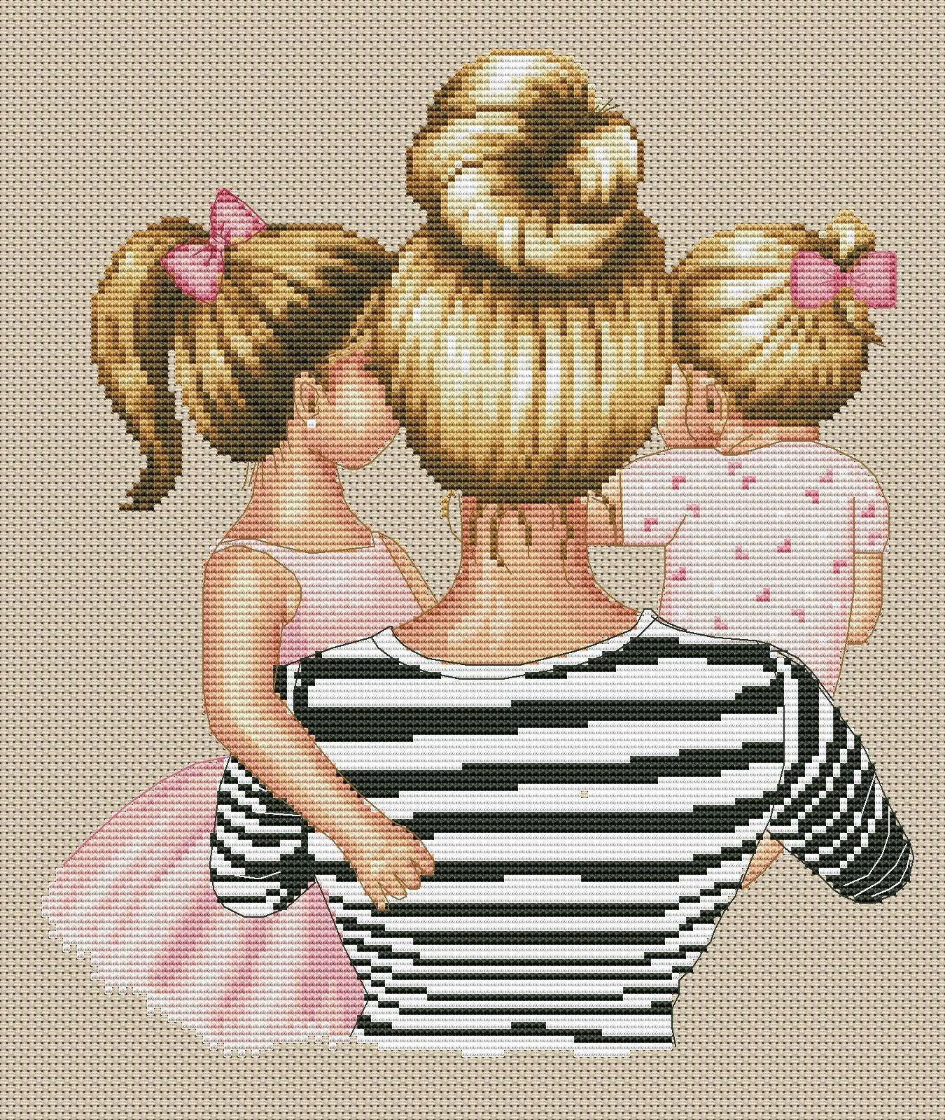 Cross Stitch Pattern β Mother with Children