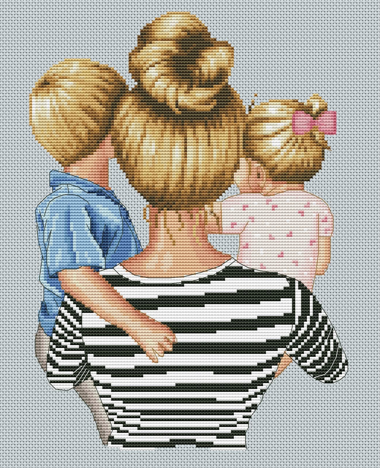 Cross Stitch Pattern β Mother with Children