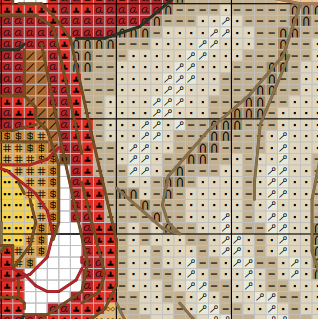 Camping gnome, Cross stitch PDF, Gnomes cross stitch