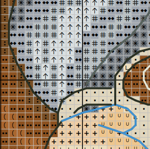 Coffee gnome, Cross stitch pattern