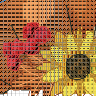 Autumn gnome, Cross stitch pattern, Pumpkins cross stitch, Gnomes cross stitch, Sunflowers cross stitch, Fall cross stitch