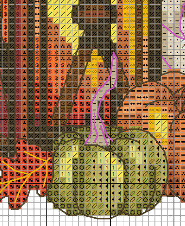 Autumn gnome, Cross stitch, Pumpkins cross stitch, Gnomes cross stitch, Modern cross stitch, Fall cross stitch, Autumn cross stitch