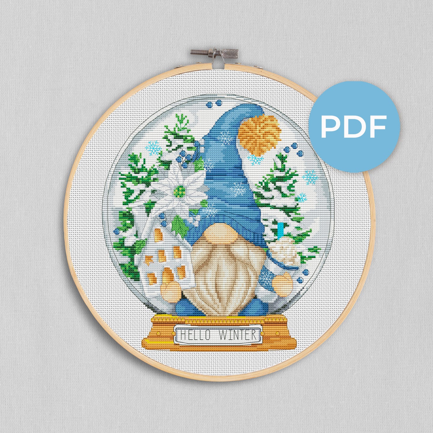 Hello Winter , Cross stitch pattern