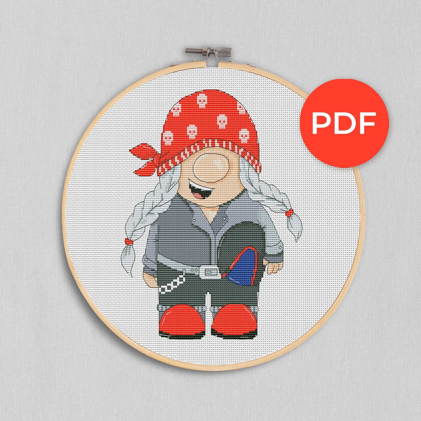 Biker girl, Cross stitch pattern, Motorcycle cross stitch, Cross stitch, Counted cross stitch, Gnomes cross stitch, Biker cross stitch