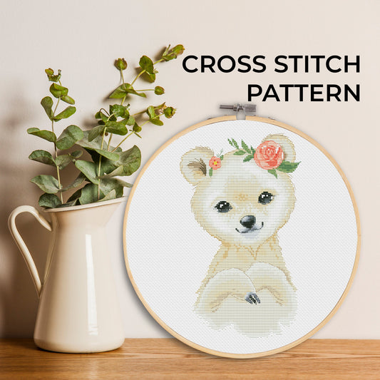 Cross stitch pattern, Bear, Animal cross stitch, Counted cross stitch