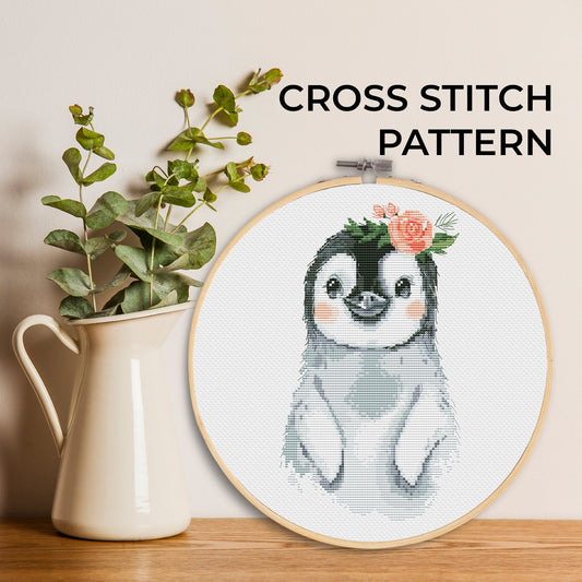 Cross stitch pattern, Penguin, Animal cross stitch, Counted cross stitch