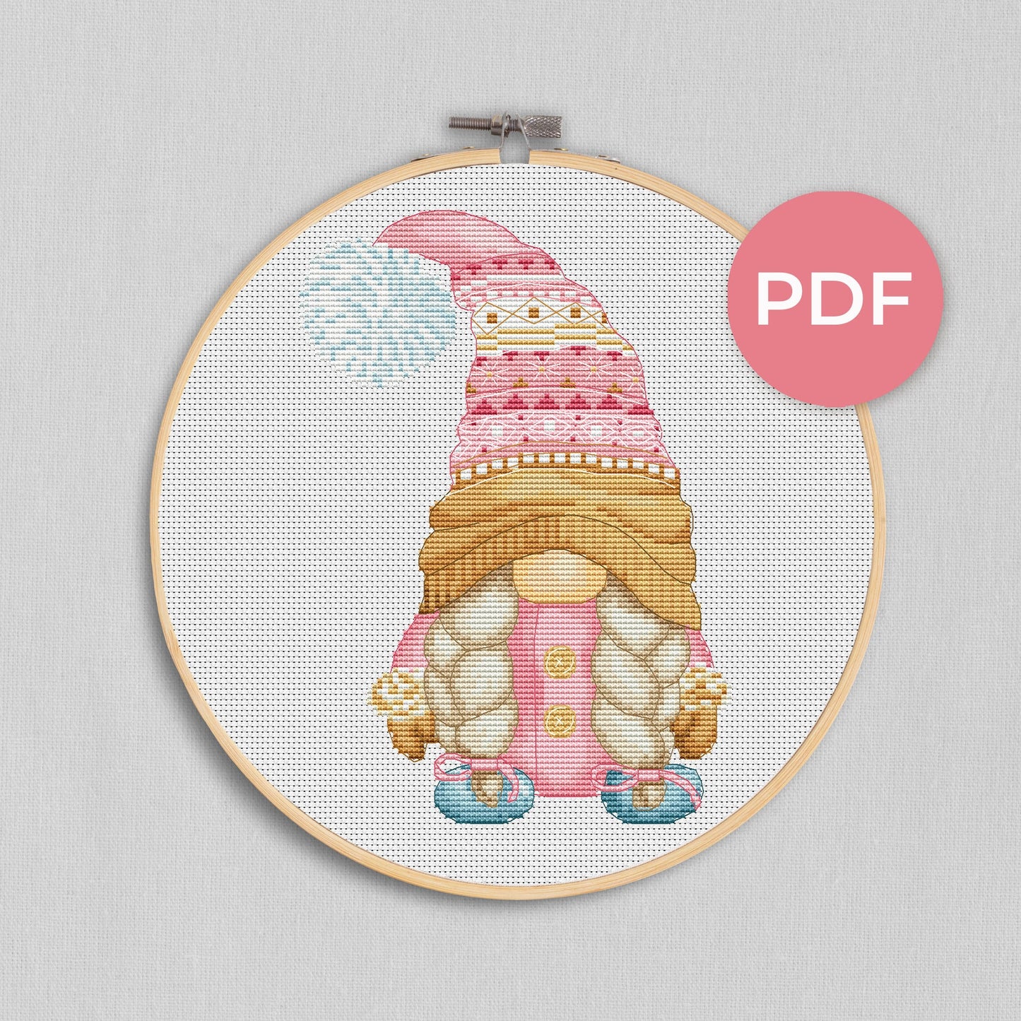 Winter female, Cross stitch pattern, Winter cross stitch, Modern cross stitch, Counted cross stitch