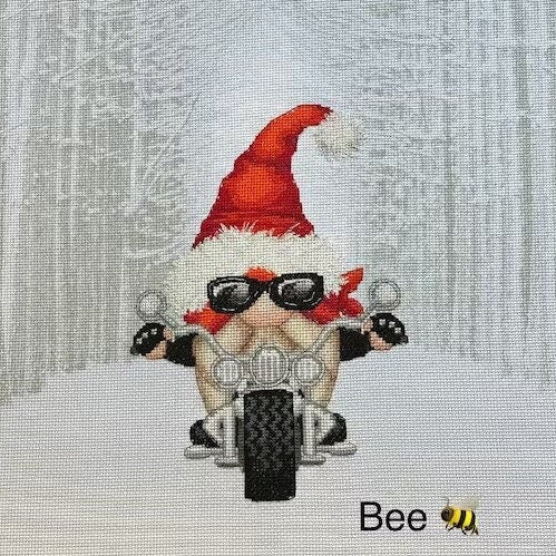 Christmas gnome cross stitch pattern