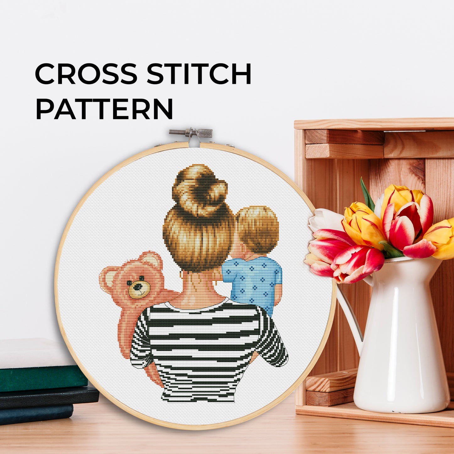 Counted Cross Stitch Pattern β Mom and son
