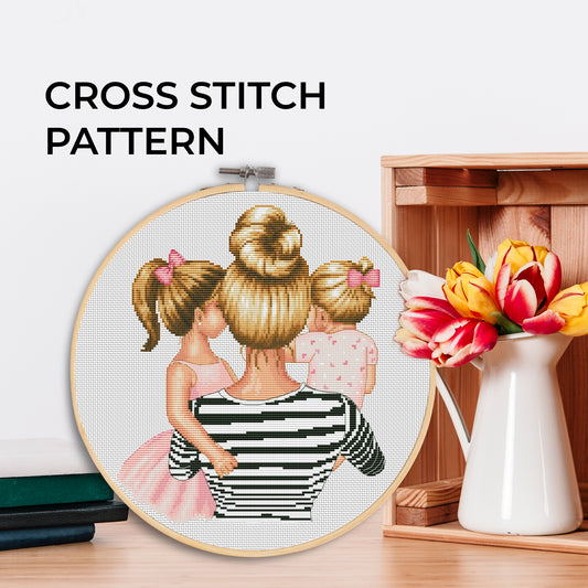 Cross Stitch Pattern β Mother with Children