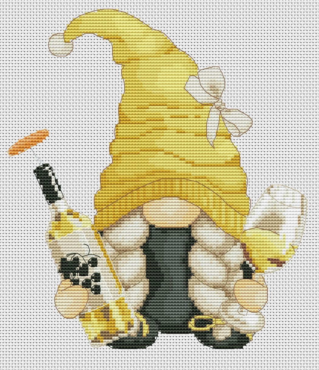 Wine female, Cross stitch pattern, Wine cross stitch, Gnomes cross stitch, Modern cross stitch, Wine decor
