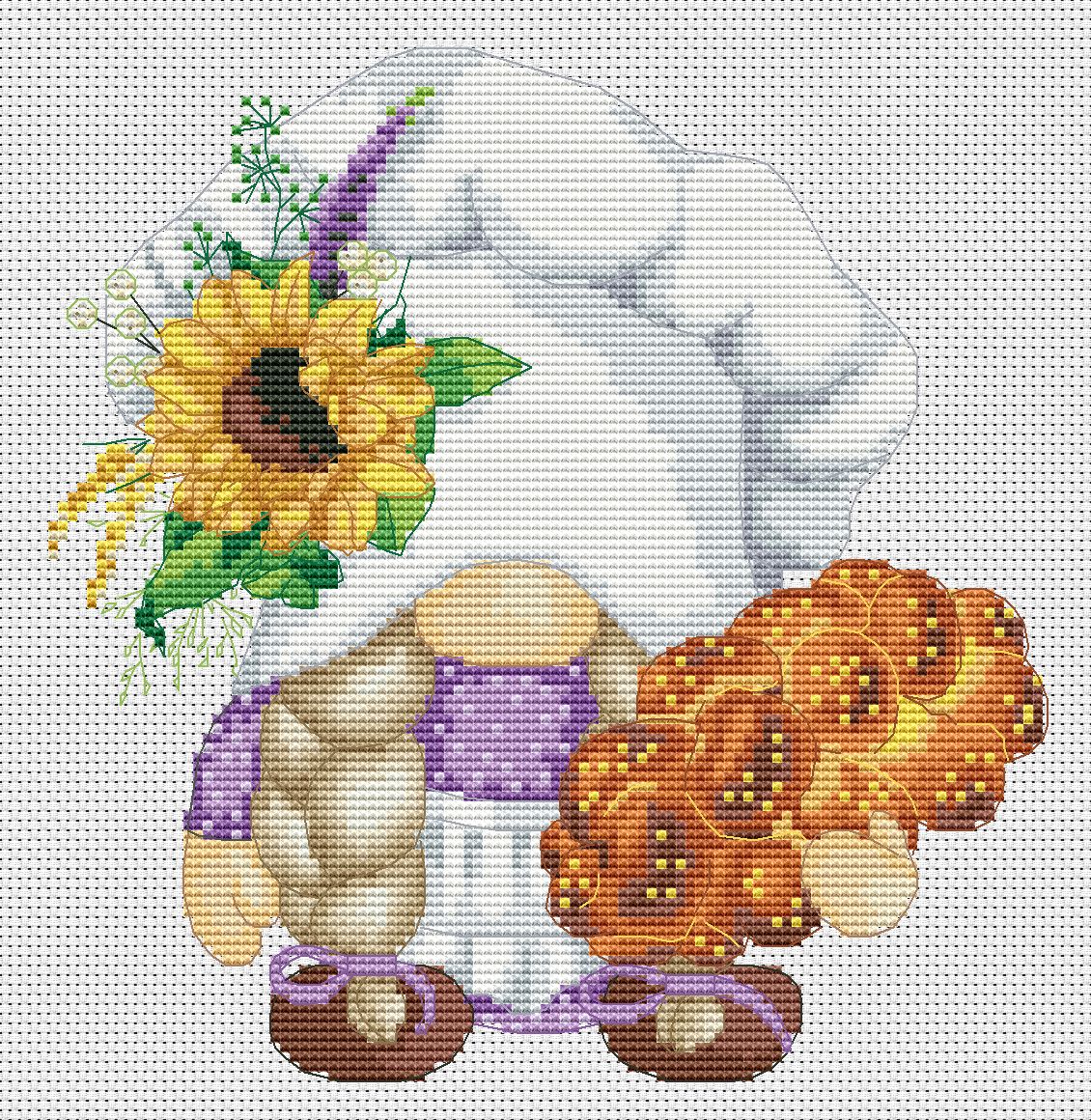 Bread Baker, Gnome Cross stitch pattern