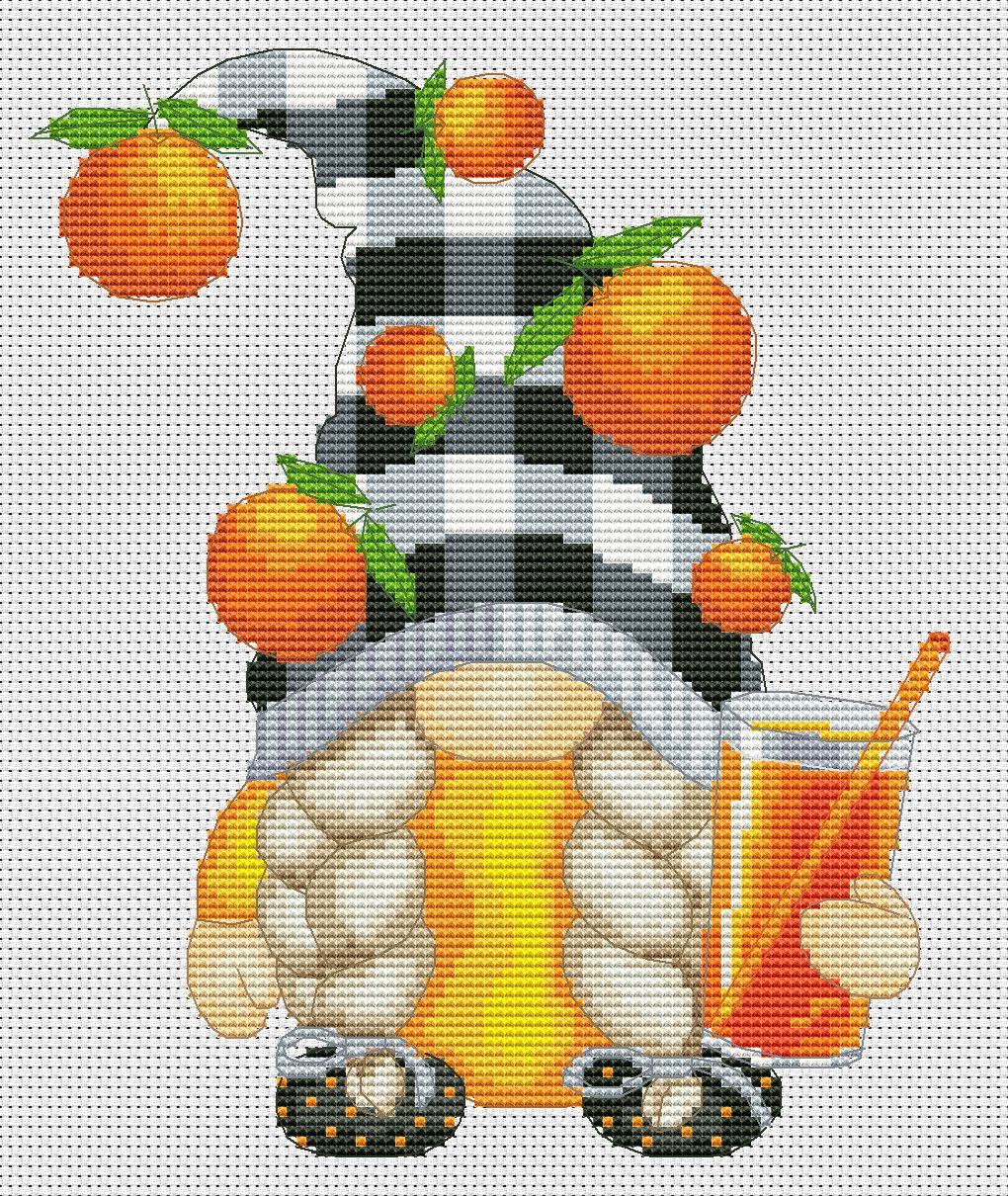Cross stitch pattern Orange juice