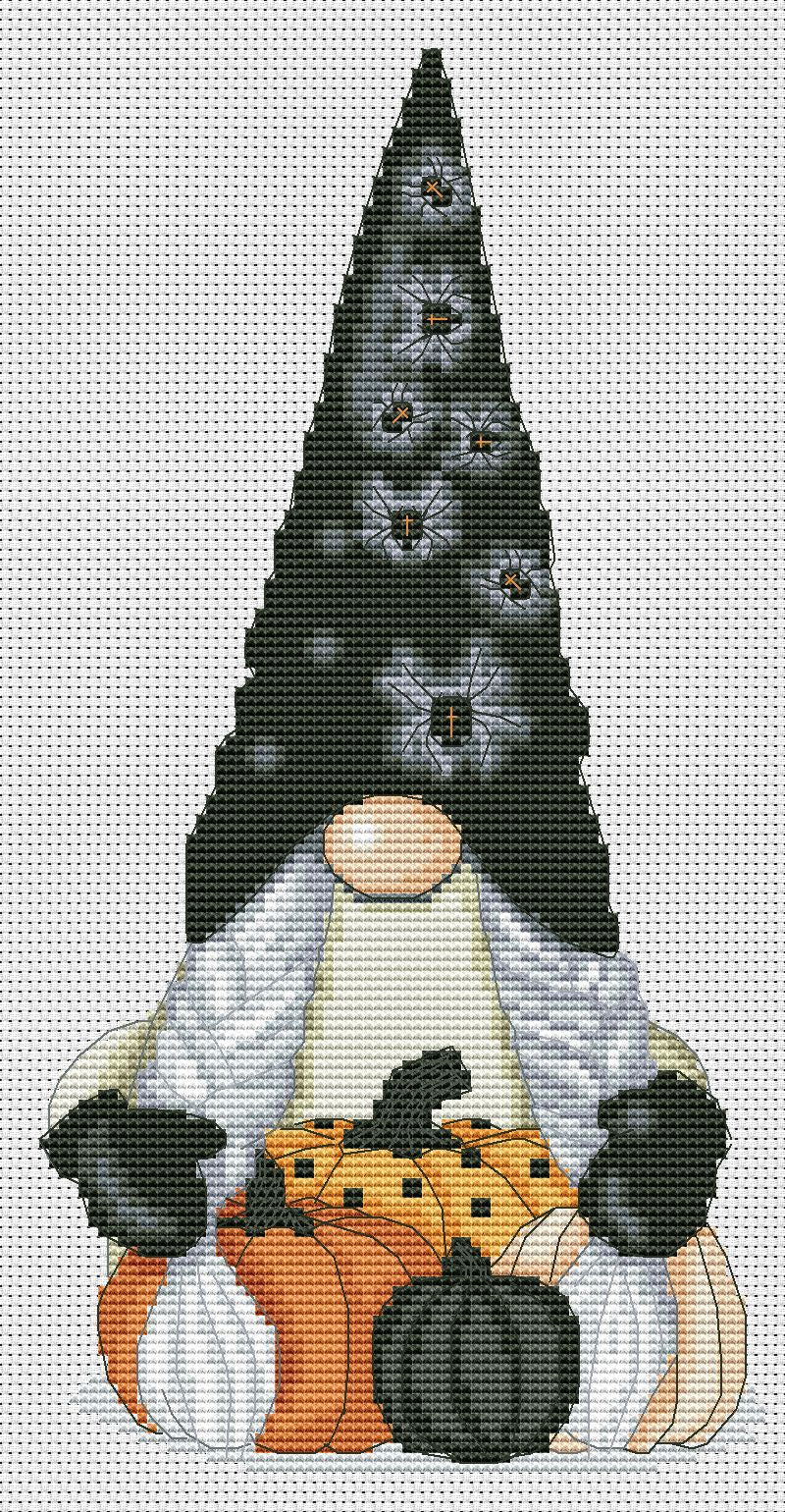 Witch, Halloween cross stitch, Modern cross stitch, Cross stitch pattern, Spiders cross stitch, Pumpkins cross stitch