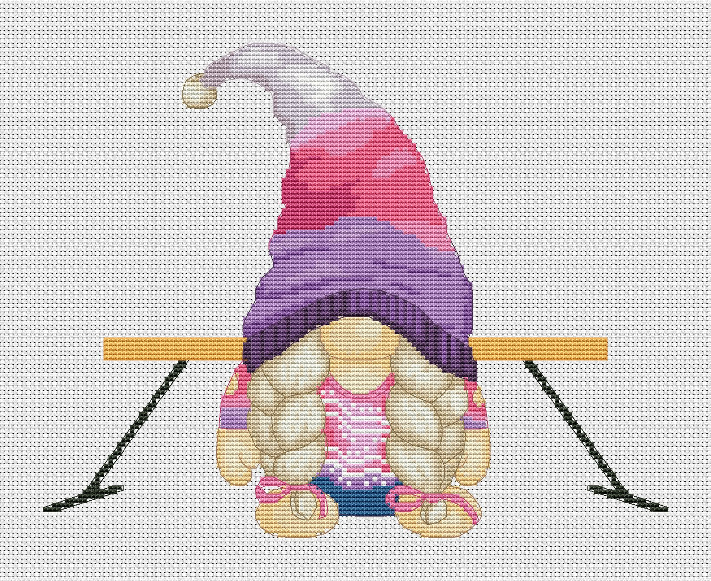 Made to order Cross stitch pattern Gymnast