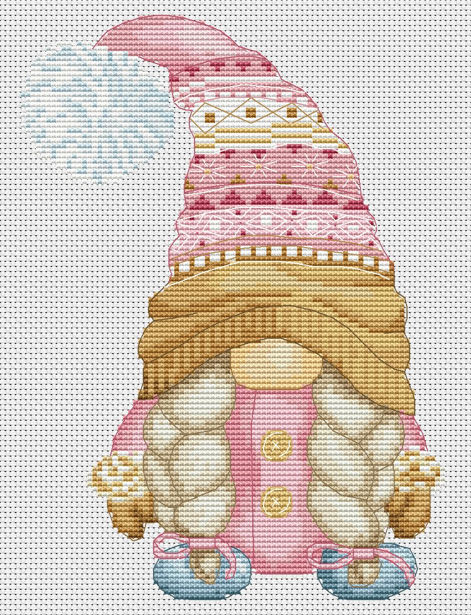 Winter female, Cross stitch pattern, Winter cross stitch, Modern cross stitch, Counted cross stitch