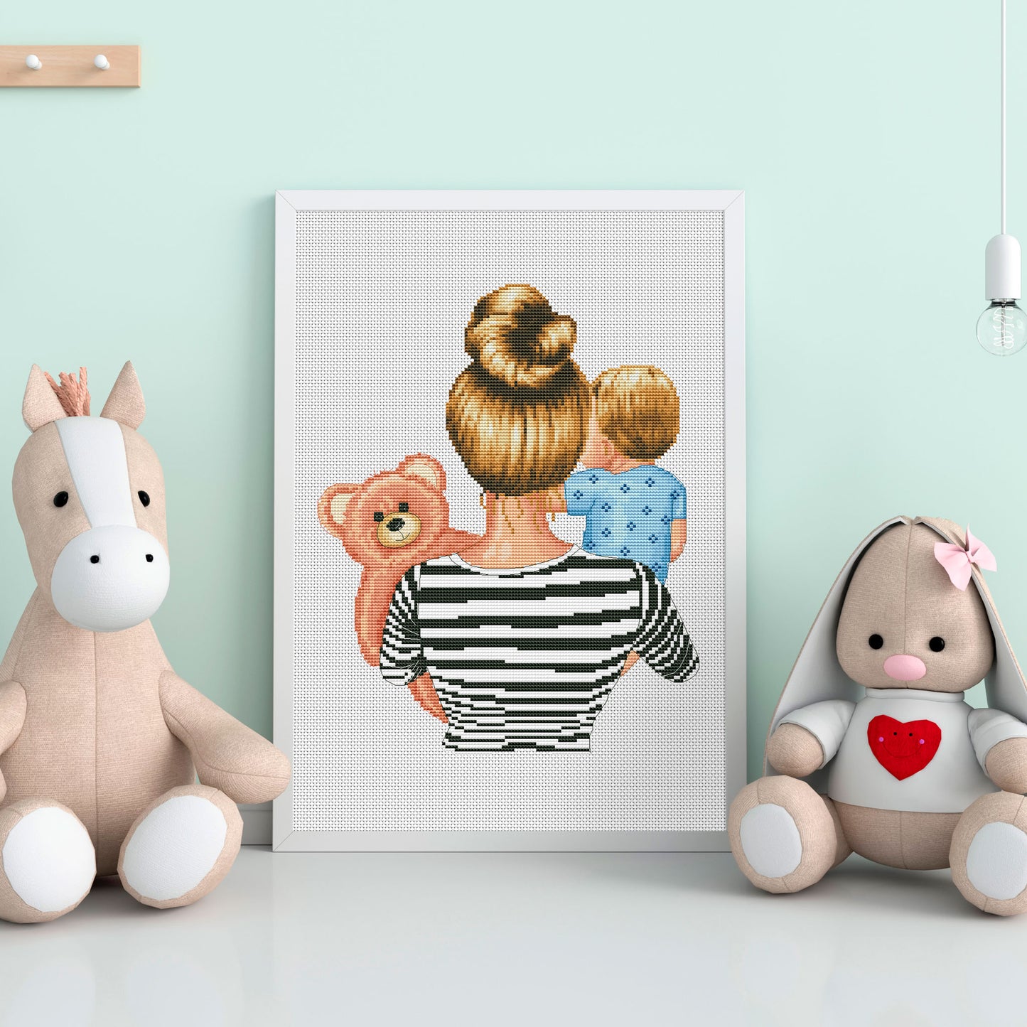 Counted Cross Stitch Pattern β Mom and son