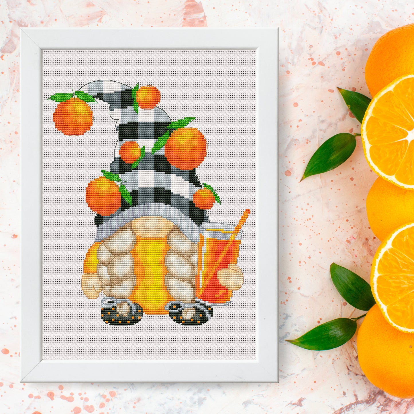 Cross stitch pattern Orange juice