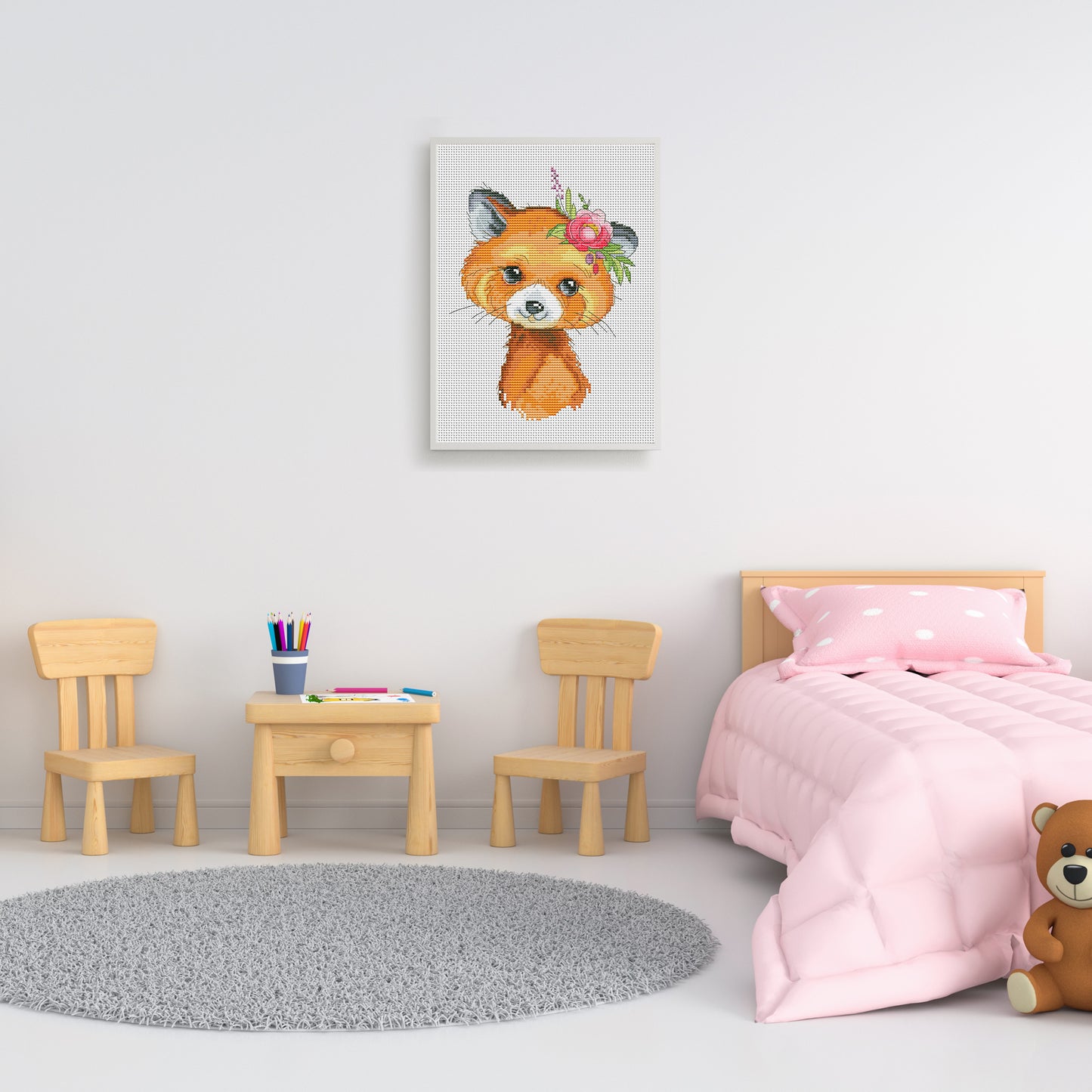 Cross stitch pattern, Panda cross stitch, Modern cross stitch, Counted cross stitch