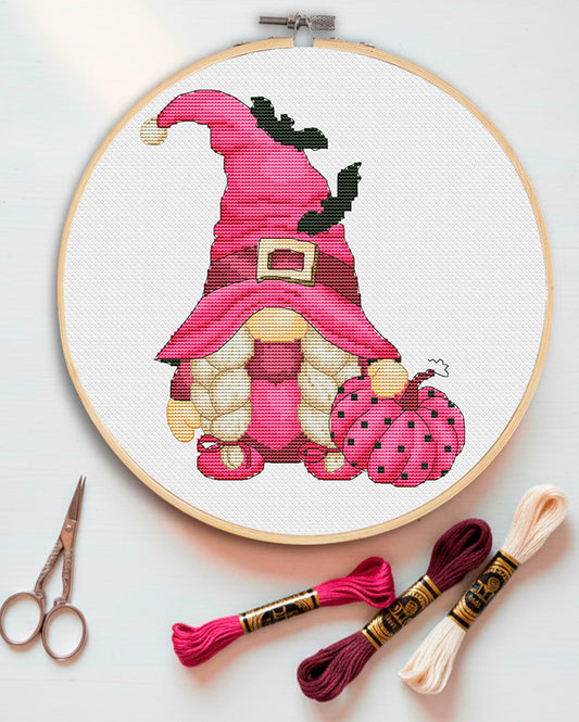 Witch, Halloween cross stitch, Gnomes cross stitch, Modern cross stitch, Cross stitch pattern