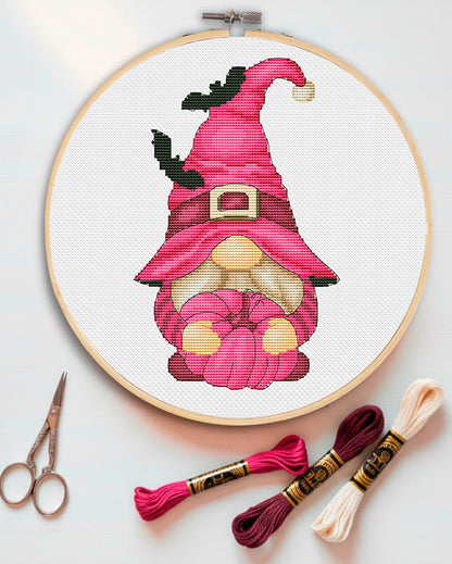 Cross stitch pattern, Witch, Halloween cross stitch, Gnome cross stitch, Modern cross stitch