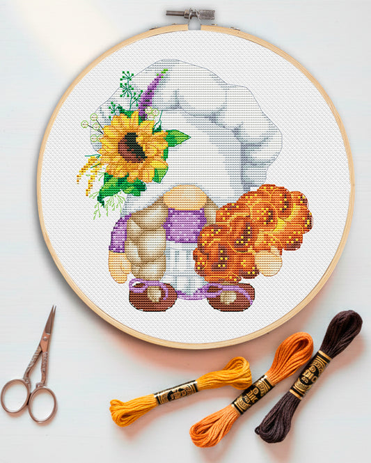 Bread Baker, Gnome Cross stitch pattern