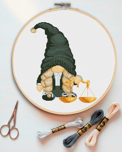 Justice cross stitch, Cross stitch pattern, Gift for a lawyer