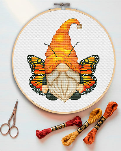 Butterfly, Cross stitch, Cross stitch pdf, Gnome cross stitch, Counted cross stitch, Insect cross stitch, Modern cross stitch