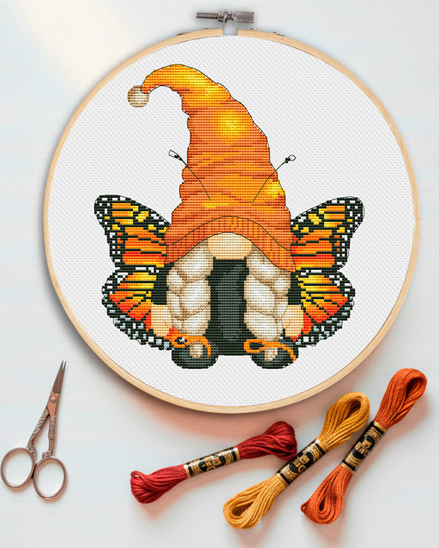 Butterfly female,  Cross stitch pdf, Gnome cross stitch, Counted cross stitch, Insect cross stitch, Modern cross stitch