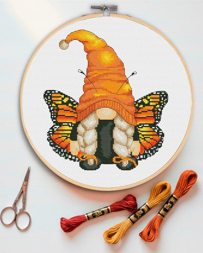 Butterfly female,  Cross stitch pdf, Gnome cross stitch, Counted cross stitch, Insect cross stitch, Modern cross stitch