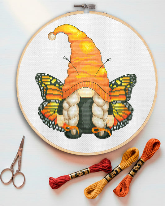 Butterfly female,  Cross stitch pdf, Gnome cross stitch, Counted cross stitch, Insect cross stitch, Modern cross stitch