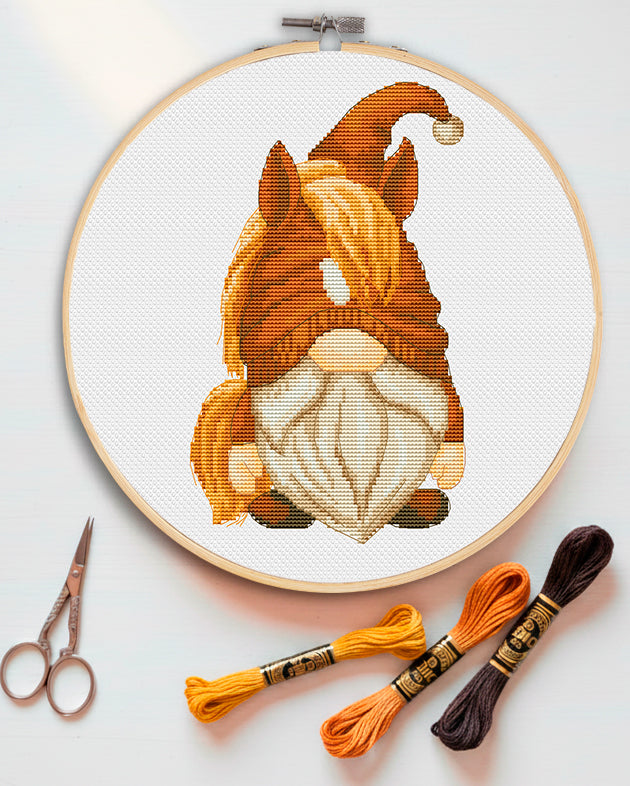 Horse, Cross stitch pattern, Horse cross stitch, Counted cross stitch, Gnomes cross stitch, Horse lover gift
