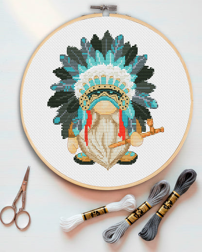 Cross stitch pattern Tribal gnome
