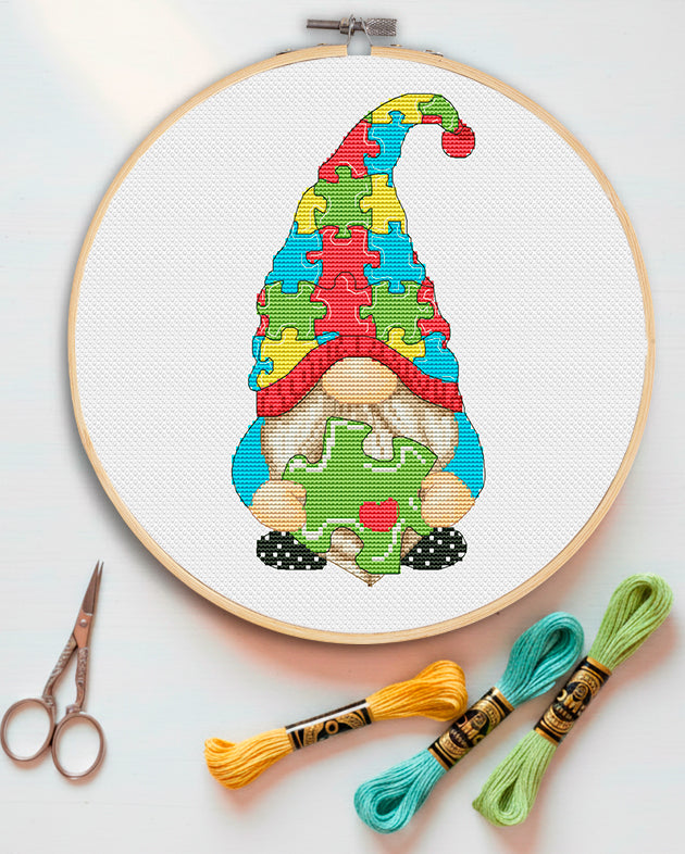 Autism, Cross stitch pattern, Counted cross stitch
