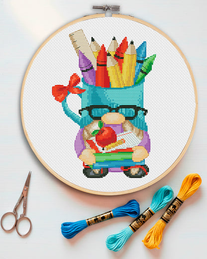 Teacher, Cross stitch pattern, Back to school, School cross stitch, Modern cross stitch, Counted cross stitch, Teacher gift