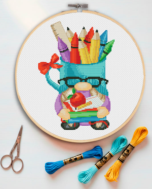 Teacher, Cross stitch pattern, Back to school, School cross stitch, Modern cross stitch, Counted cross stitch, Teacher gift