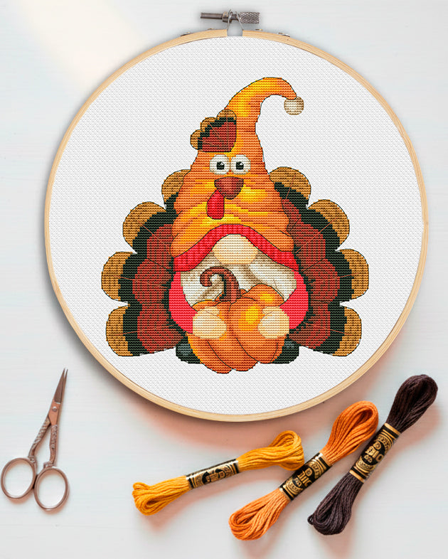 Turkey, Cross stitch pattern, Turkey cross stitch, Thanksgiving day, Pumpkin cross stitch, Counted cross stitch, Autumn cross stitch