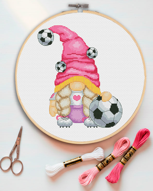 Cross stitch pattern Soccer player