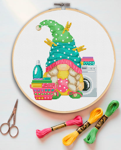 Cross stitch pattern Laundress, Counted cross stitch