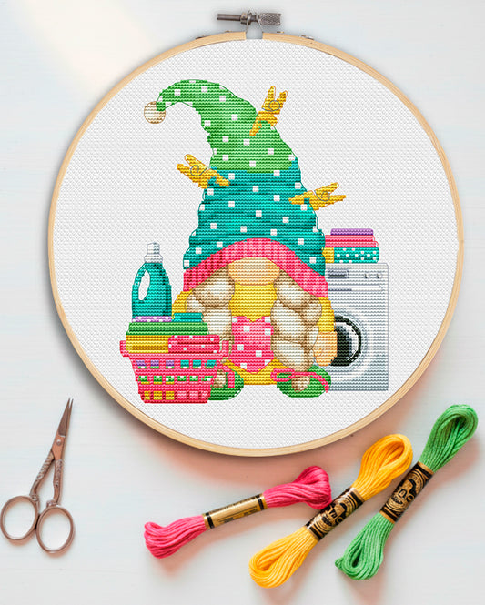 Cross stitch pattern Laundress, Counted cross stitch