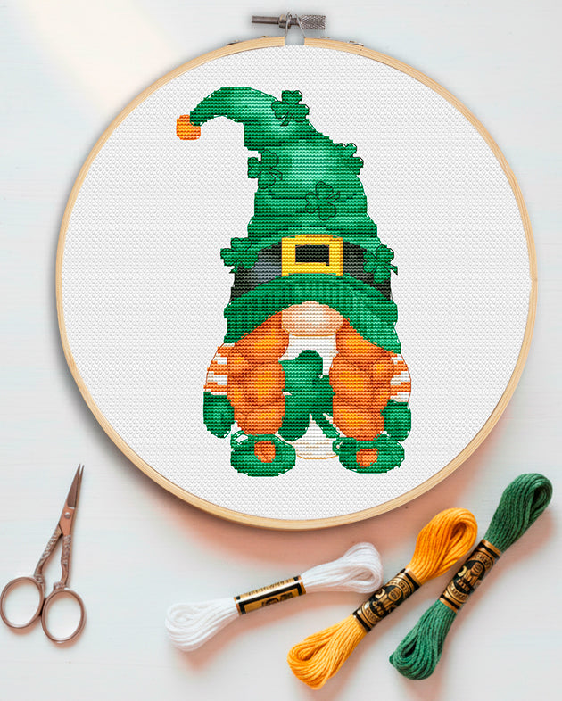 Patricks Day girl, Cross stitch pattern, Irish cross stitch, St.Patricks Day cross stitch, Clover cross stitch