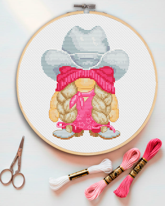Cowgirl, Cross stitch pattern, Western cross stitch, Counted cross stitch, Gnomes cross stitch, Modern cross stitch