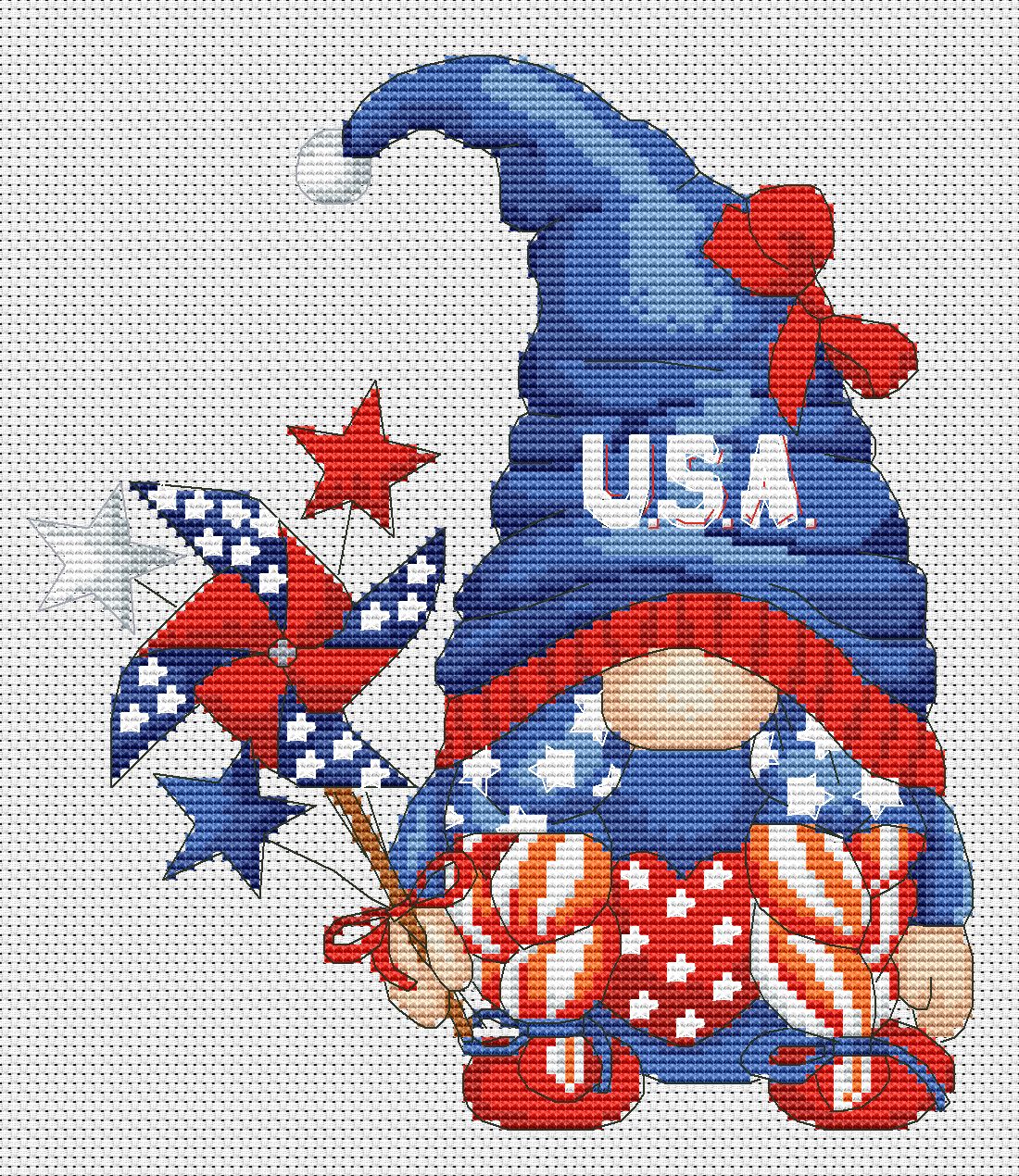 Patriotic female, Cross stitch PDF, Cross stitch pattern, Independence day