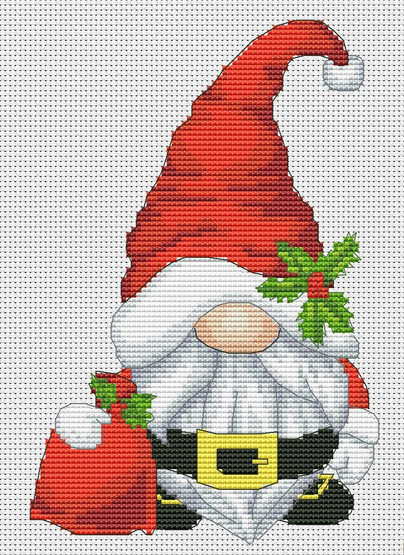 Cross stitch pattern, Santa Claus, Christmas cross stitch, Counted cross stitch