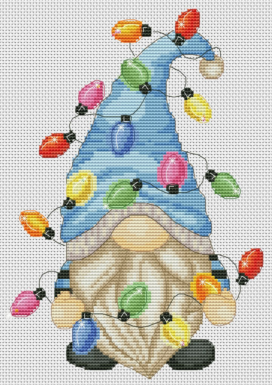 Christmas cross stitch Christmas gnome