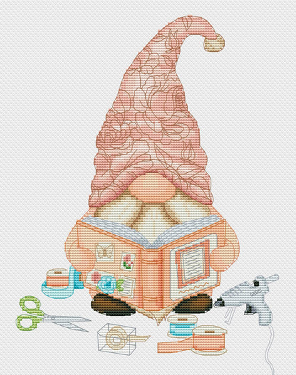 Scrapbook Gnome Cross Stitch (PDF)