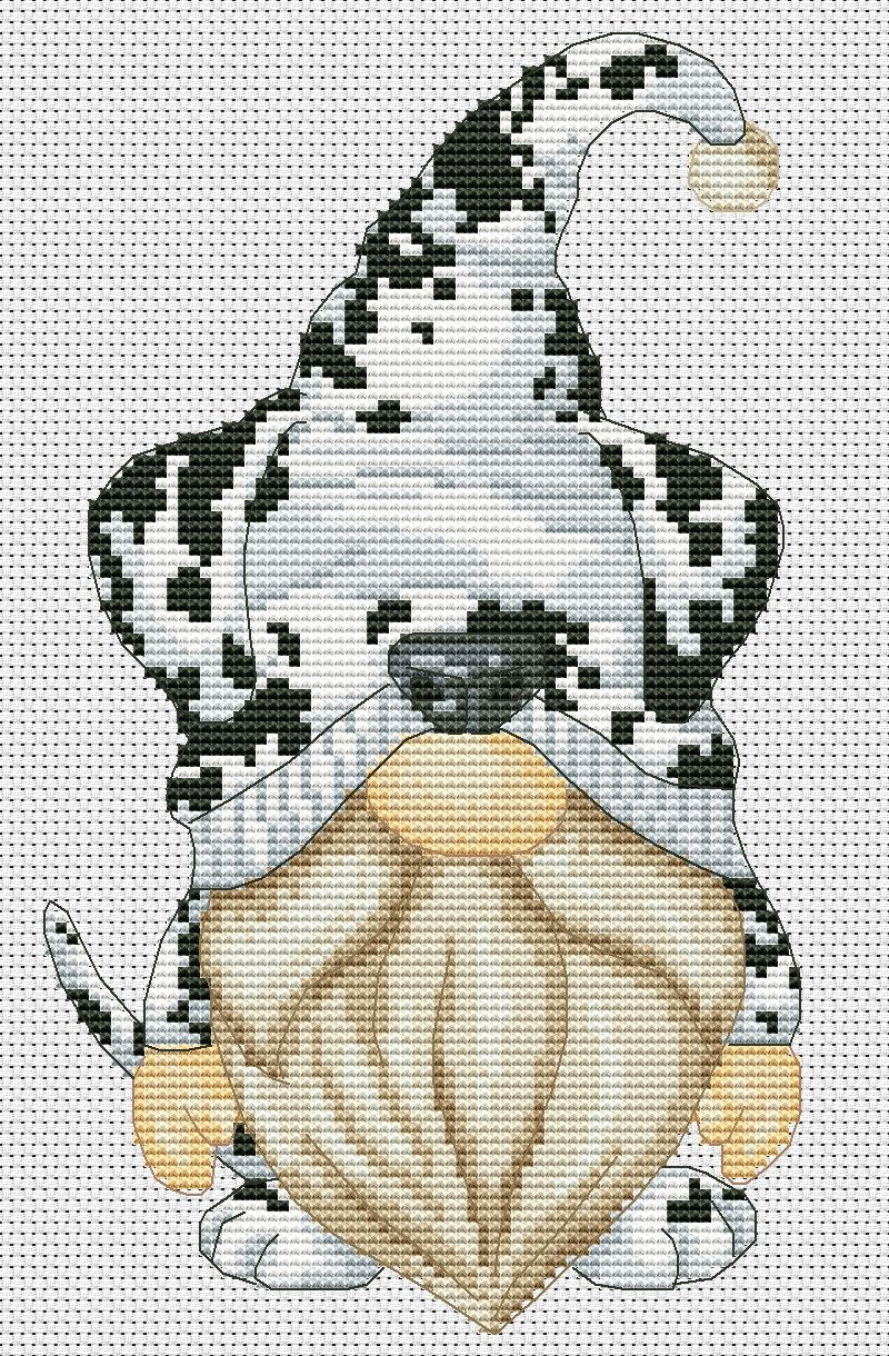 Dalmatian, Cross stitch pattern, Dog cross stitch, Pets cross stitch, Counted cross stitch, Gnomes cross stitch