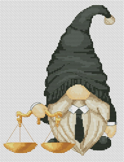 Lawyer , Cross stitch pattern, Justice  cross stitch